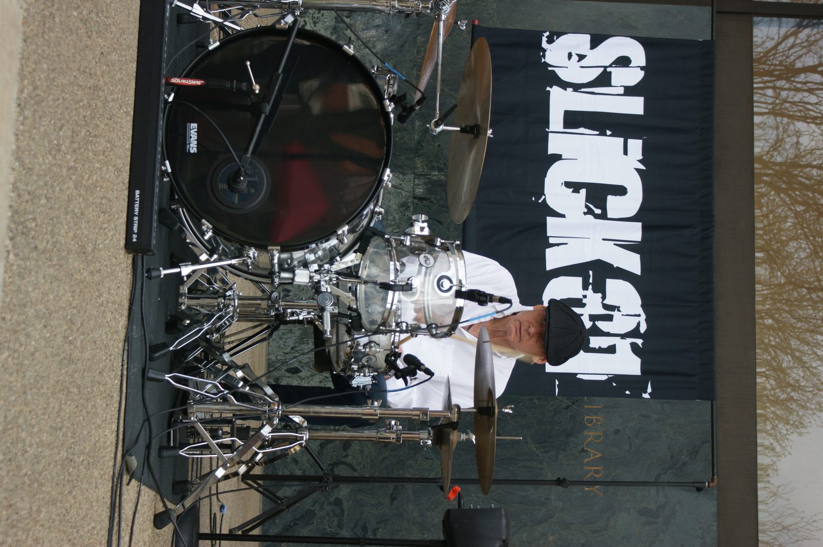 Clint behind the kit