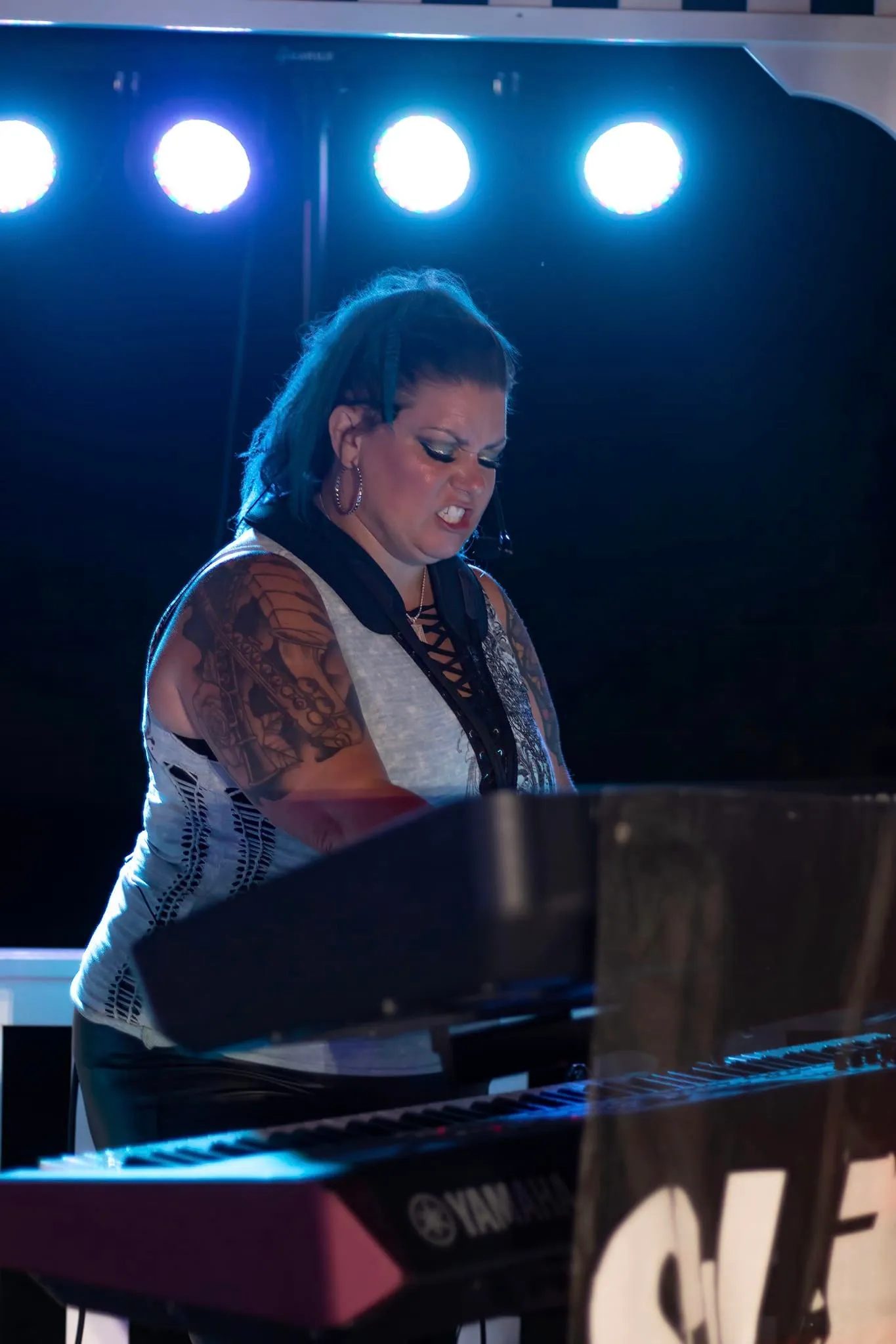 Lindsay on keyboard
